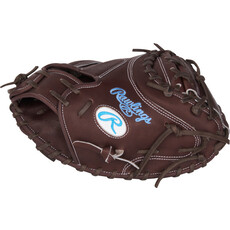 Rawlings Rawlings Heart of the Hide 33.5-Inch Catcher's Mitt – Chocolate Leather with Columbia Blue Accents – CM335 Pattern – 1-Piece Solid Web