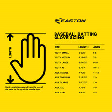 Easton Easton Youth Walk-Off Ethos Fire Batting Gloves – Full Grain Leather – Reinforced Palm – Touchscreen Compatible