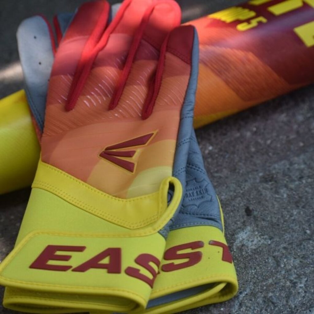 Easton Easton Youth Walk-Off Ethos Fire Batting Gloves – Full Grain Leather – Reinforced Palm – Touchscreen Compatible