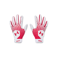 Under Armour Clean Up Boys' Batting Gloves – HeatGear® Fabric – Synthetic Palm – Adjustable Cuff