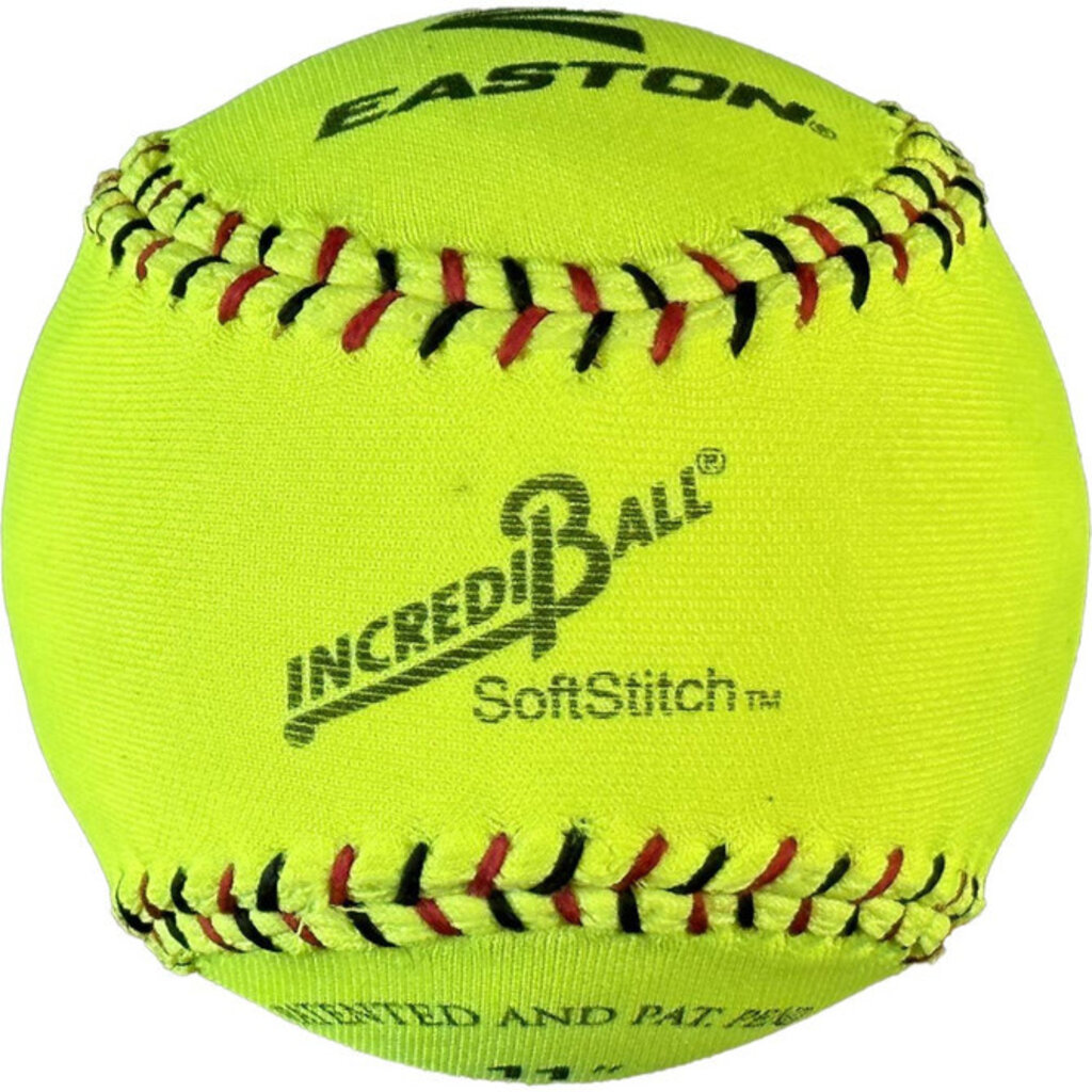 Easton Easton 11-Inch Neon Softstitch Incredi-Ball – Yellow – Soft Training Baseball with Poly Core | Case/12