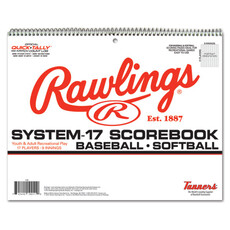 Rawlings Rawlings System-17 Baseball/Softball Scorebook – 24-Game Format with 9 Innings & 17 Player Slots