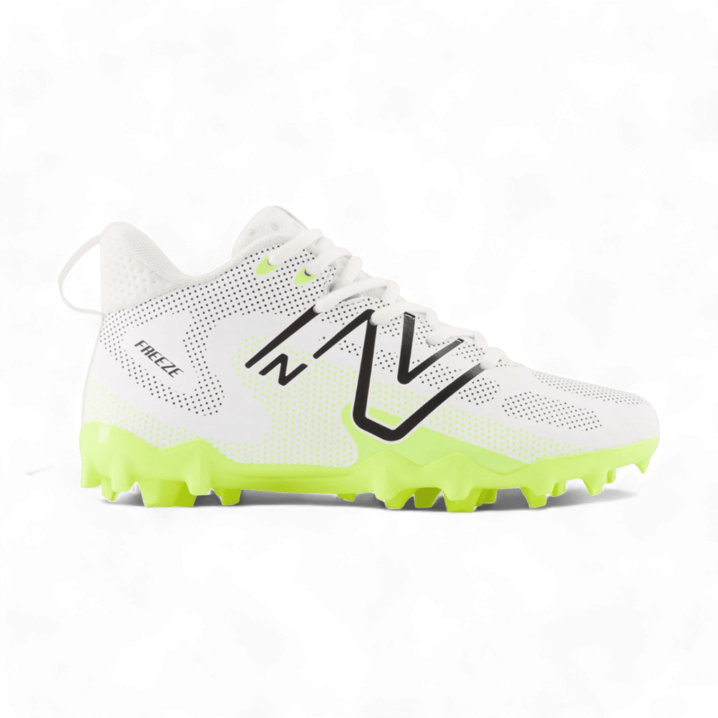 Warrior New Balance Freeze LX V4 Jr Cleat WHT/GRN WIDE