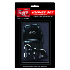 Rawlings Rawlings Pro Umpire Accessory Set – Bag, Brush, 4-Dial Indicator – Deluxe Blister Pack Kit
