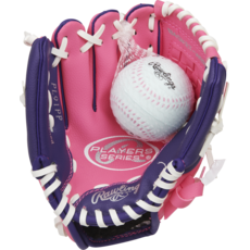 Rawlings Rawlings Players Series Youth 9-Inch Baseball Glove with Ball – Basket Web, Easy Close Shell