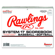 Rawlings Rawlings System-17 Baseball/Softball Scorebook – 24-Game Format with 9 Innings & 17 Player Slots