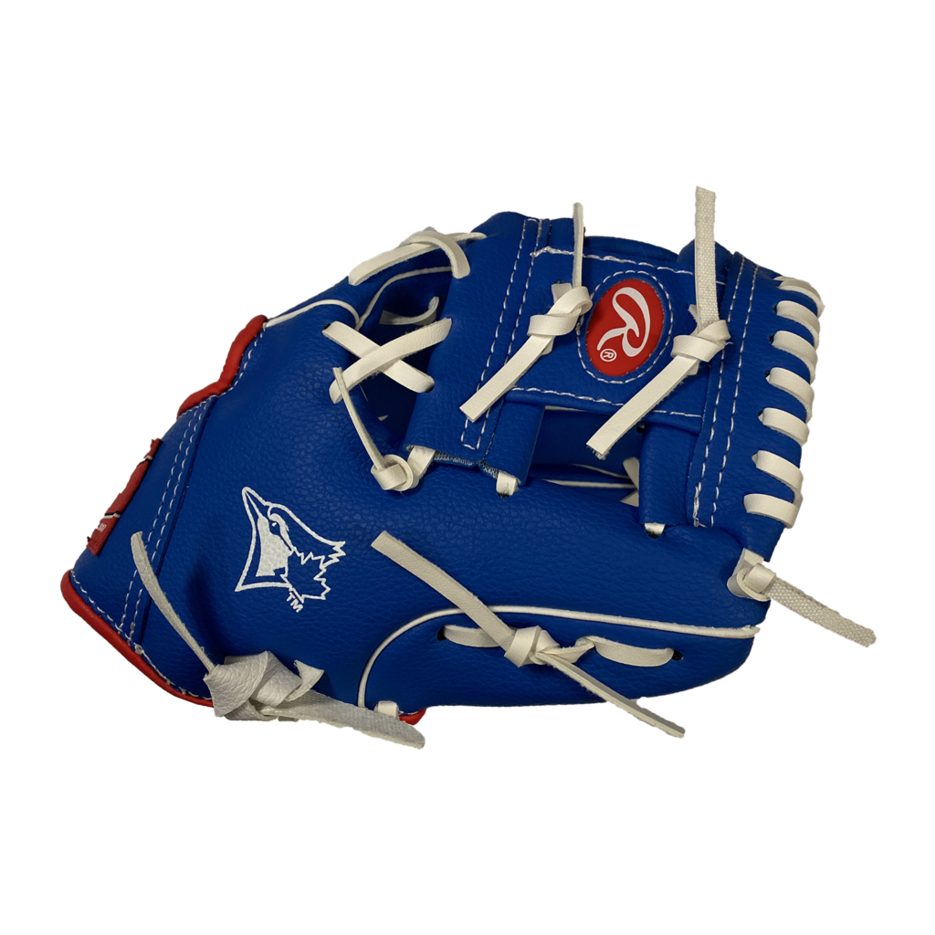 Rawlings Rawlings Toronto Blue Jays Youth 10-Inch Baseball Glove – Blue – Right Hand Throw – Team Logo Palm