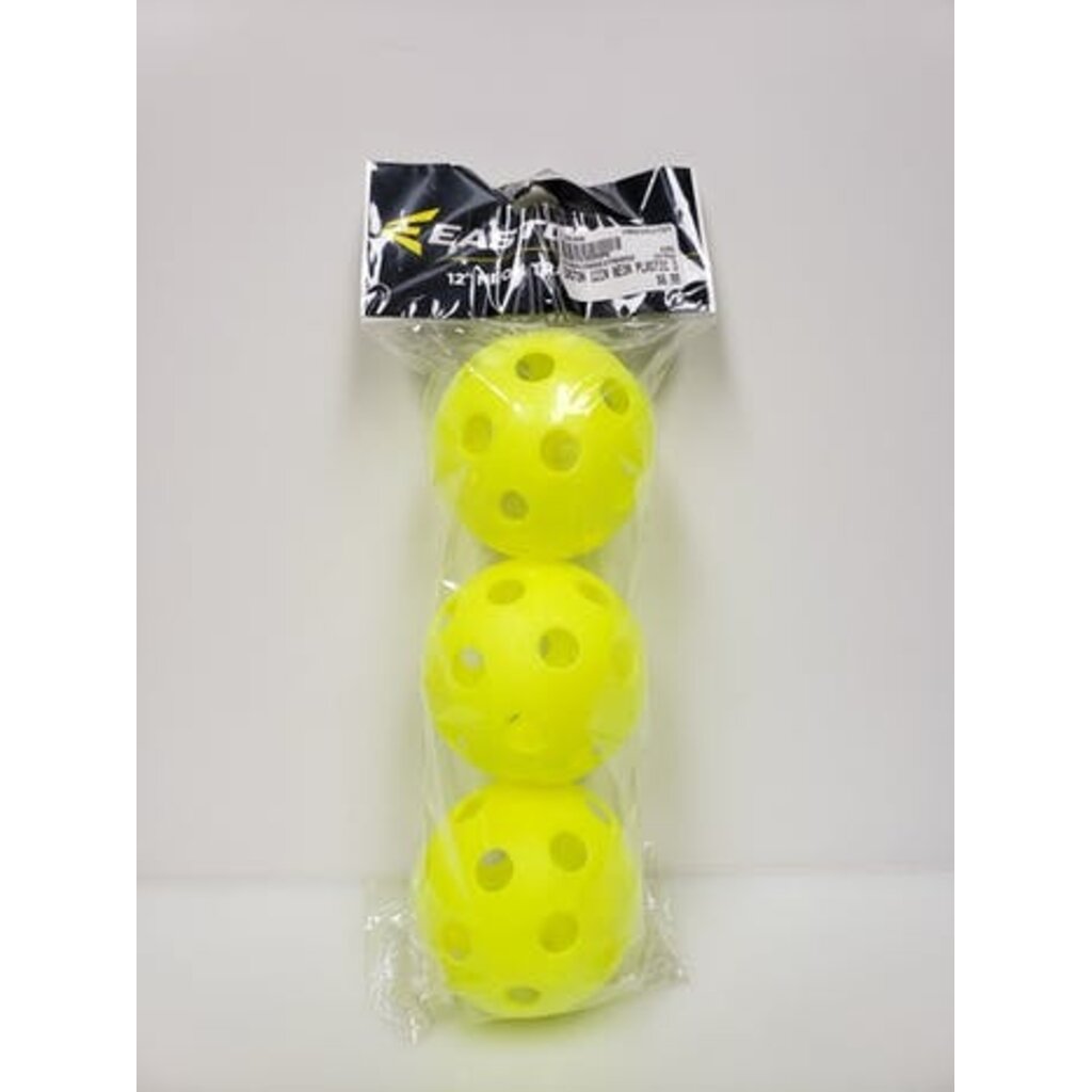 Easton Easton 12-Inch Plastic Training Wiffle Balls – 3-Pack – Durable Practice Balls for Baseball & Softball