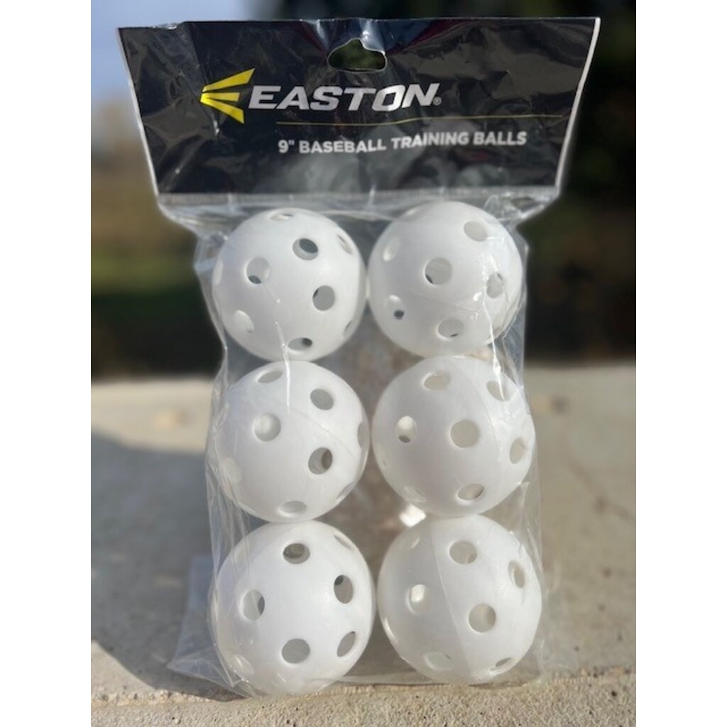 Easton EASTON 9" PLASTIC TRAINING BALLS (6 PACK WHITE)