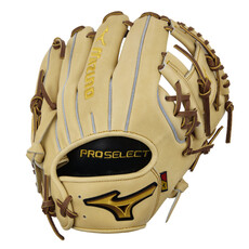 Mizuno Mizuno GPS-40S Pro Select Premium Infielder Baseball Glove, 11.5", Shallow Pocket, Deep 3 C Web CAMEL (RG82)