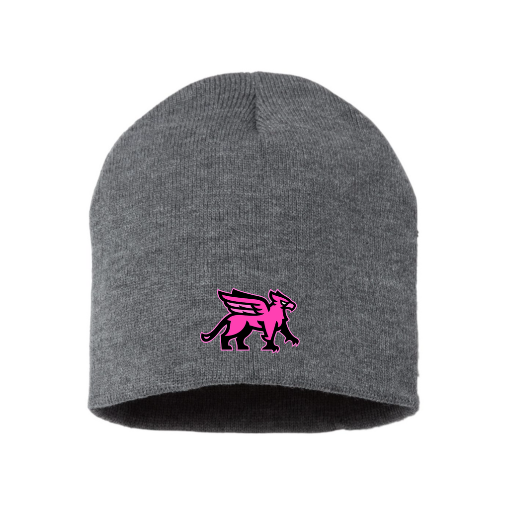 Gryphon Grey Toque with Pink Logo