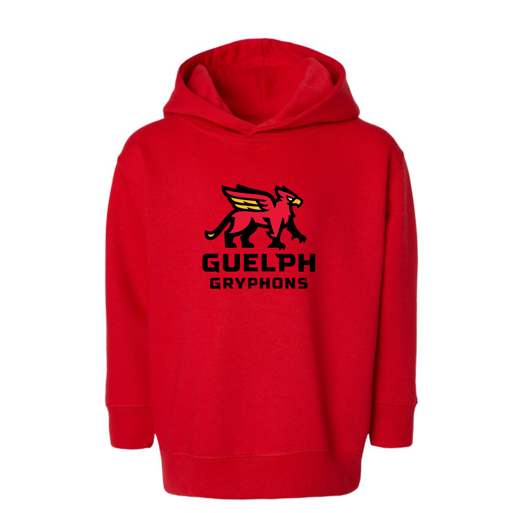 Rabbit Skin Toddler Gryphon Hoodie Red Stacked Logo