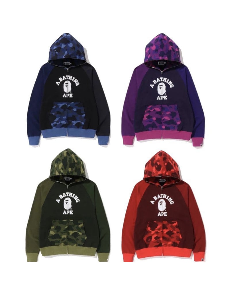 Abathing Ape BAPE COLOR CAMO RELAXED FULL ZIP NAVY 2XL