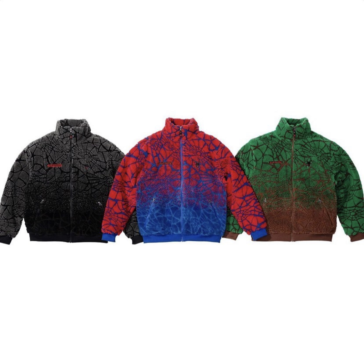 モーガン着】Supreme Spyder Web Polar Fleece-