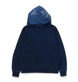Abathing Ape BAPE SAMURAI INDIGO FULL ZIP HOODIE SIZE L