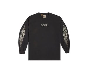 GALLERY DEPT. DEPT FLAMES Long Sleeves T-Shirt - Black - rta.com.co