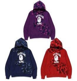 Abathing Ape BAPE COLOR CAMO COLLEGE CUTTING HOODIE