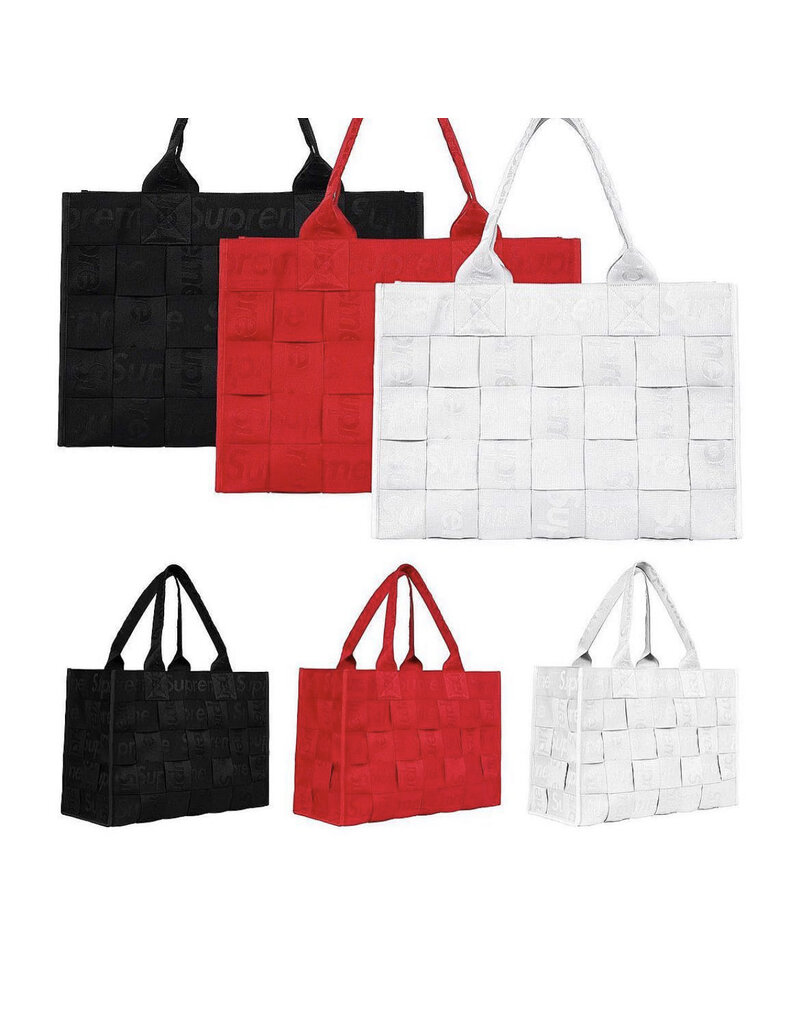Supreme Woven Large Tote RED