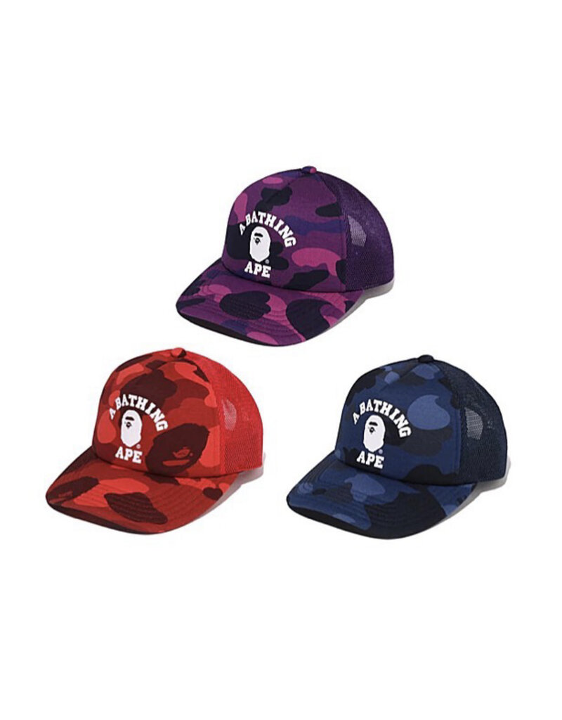 BAPE COLOR CAMO COLLEGE MESH HAT