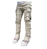 Guapi Guapi Cream Blood Diamond Stacked Denim