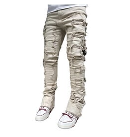 Guapi Guapi Cream Blood Diamond Stacked Denim