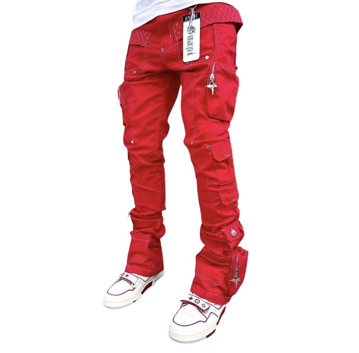 Guapi Guapi Blood Red Contrast Cargo Pant - Private Stock