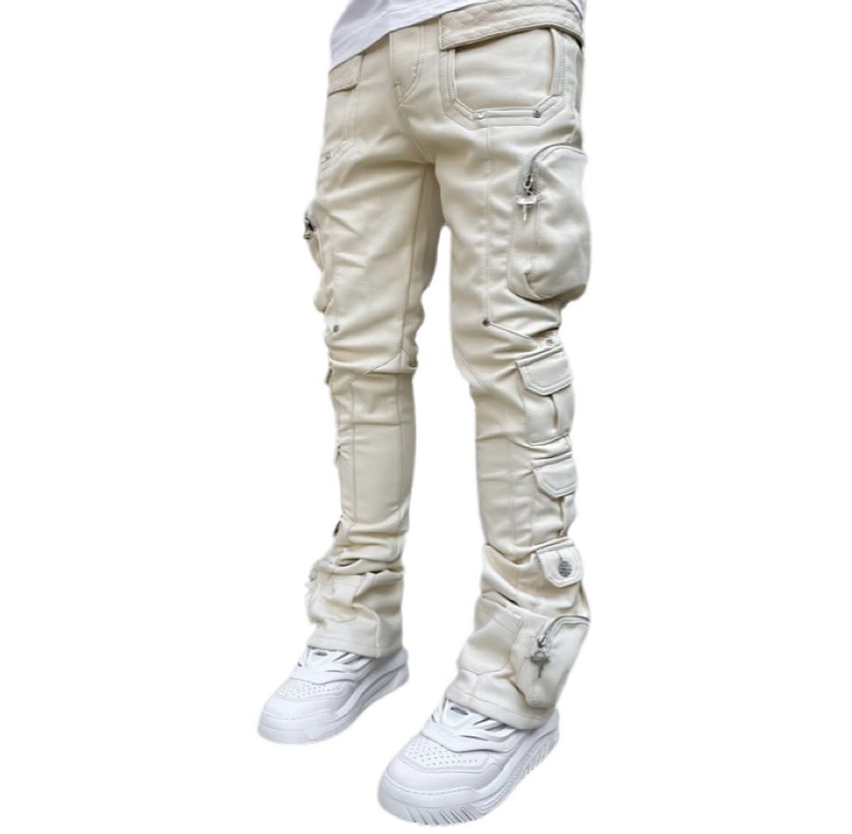 Guapi Guapi Cream Cargo Leather Pant - Private Stock