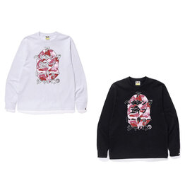 Abathing Ape BAPE ABC CAMO JAPANESE LETTERS L/S