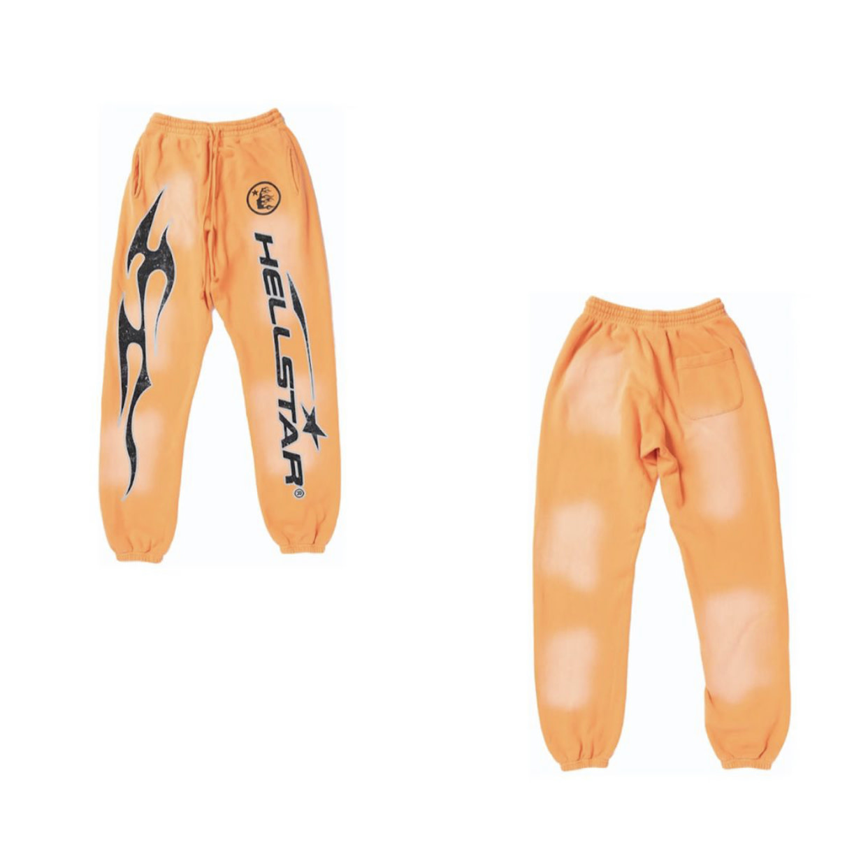 HELLSTAR Hellstar Fire Stock Private Sweatpants - Orange