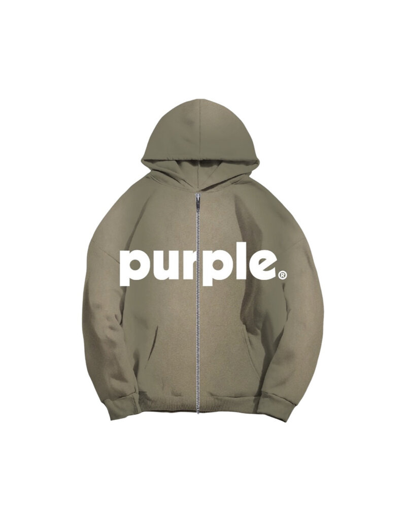 PURPLE Purple Wordmarks Full Zip Hoodie