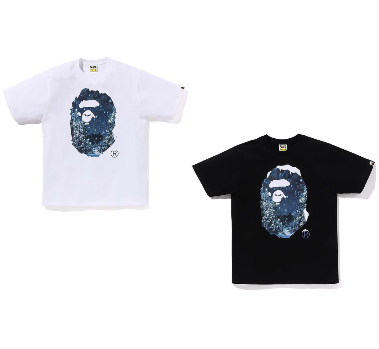 Abathing Ape BAPE CHRISTMAS PHOTO APE HEAD TEE - Private Stock