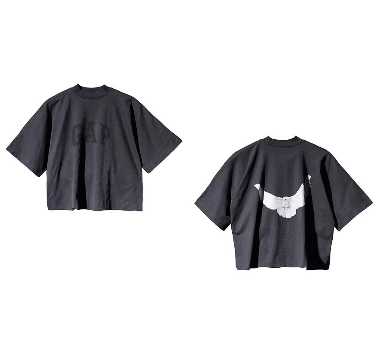 トップス YEEZY GAP BY BALENCIAGA TEE - BLACK-xs Yeezy Gap Engineered by Balenciaga SS22 Logo No Seam Tee
