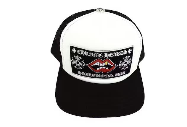 Chrome Hearts Matty Boy Chomper Leather Strapback Hat Black
