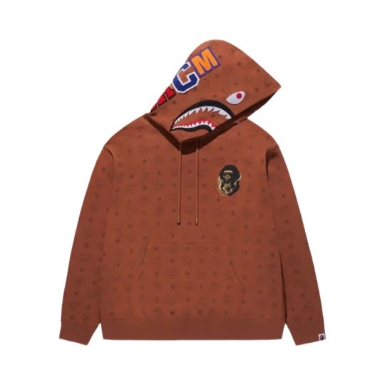 トップス A BATHING APE x MCM Shark Pullover Abathing Ape BAPE X MCM SHARK PULLOVER HOODIE - Private Stock