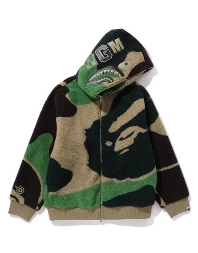 Abathing Ape BAPE MEGA CAMO SHARK BOA JACKET