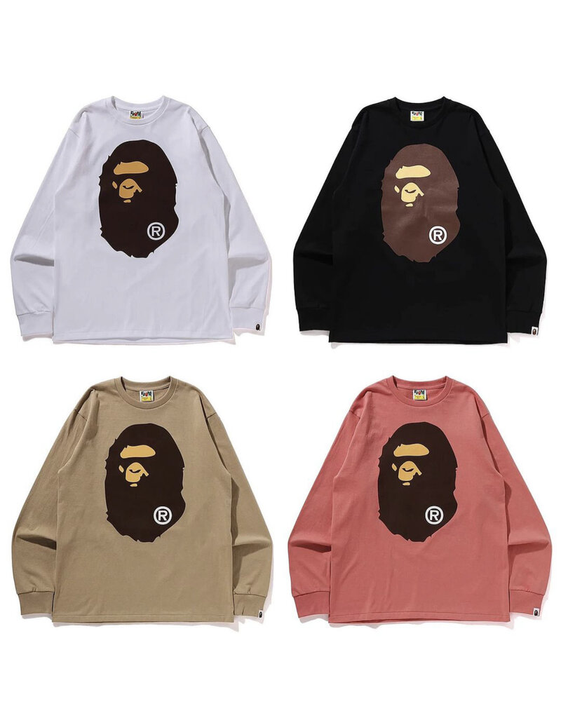 Abathing Ape BAPE BIG APE HEAD L/S TEE