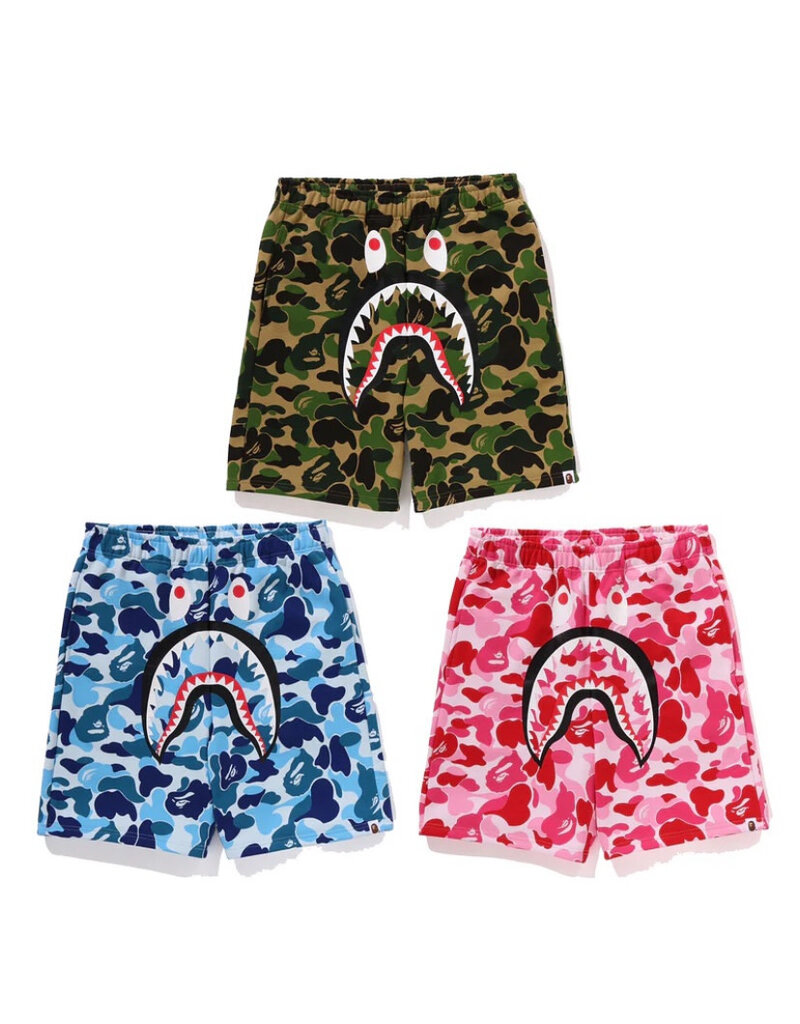 Abathing Ape BAPE ABC CAMO SHARK SWEATSHORTS