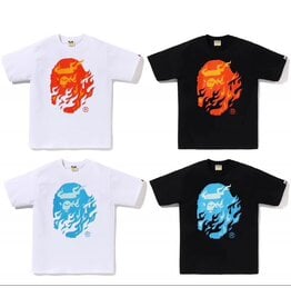 Abathing Ape A BATHING APE FLAME APE HEAD TEE