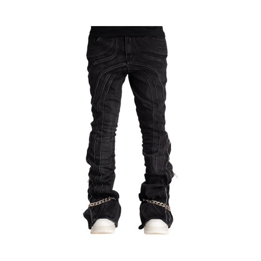 パンツ GUAPI / IRON GREY CHAIN DENIM 30inc Guapi Guapi Iron Grey Chain denim - Private Stock