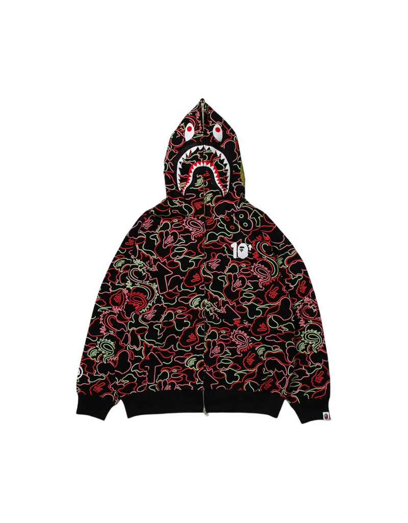 Abathing Ape BAPE X 88RISING GLOW SHARK FULL ZIP