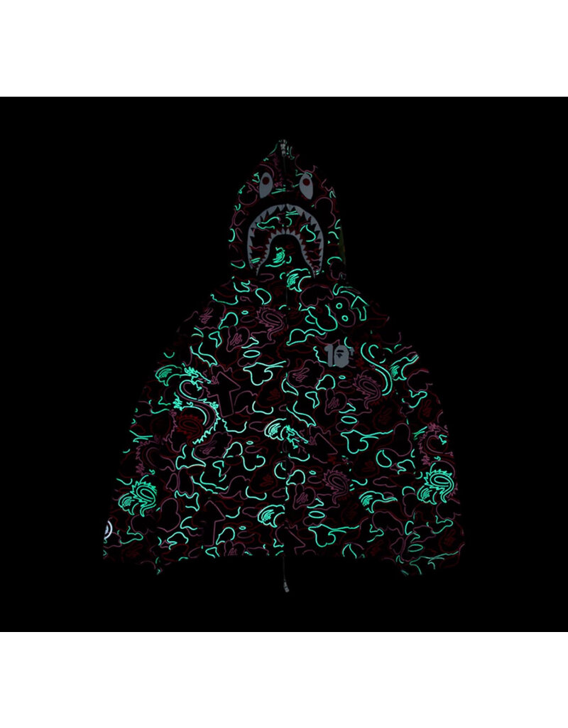 Abathing Ape BAPE X 88RISING GLOW SHARK FULL ZIP
