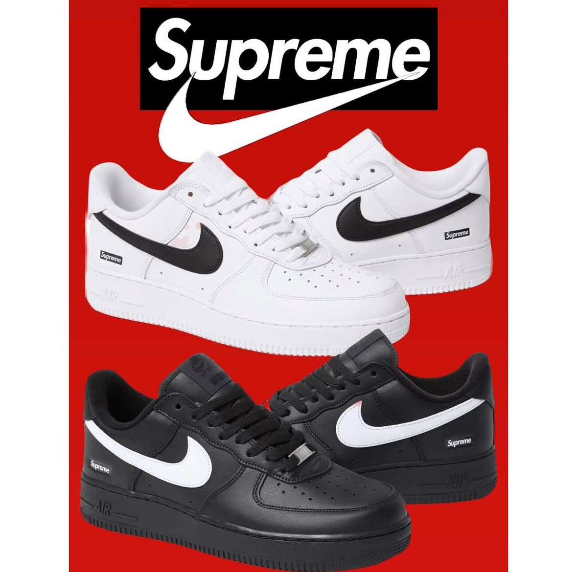 Supreme Nike X Supreme Air Force 1 Low - Private Stock