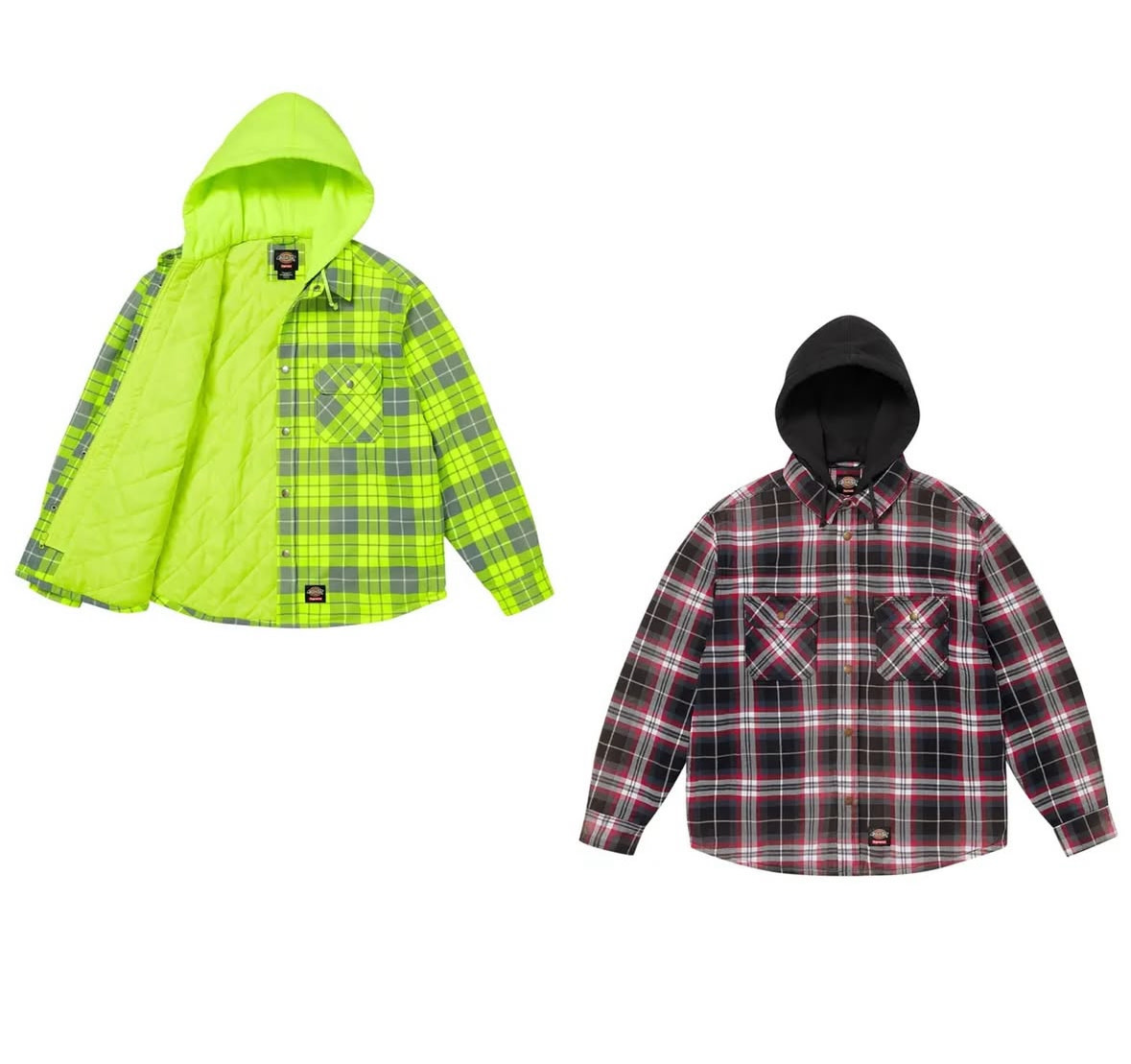 Supreme Supreme Dickies Lined Zip Up Hooded Flannel Shirt
