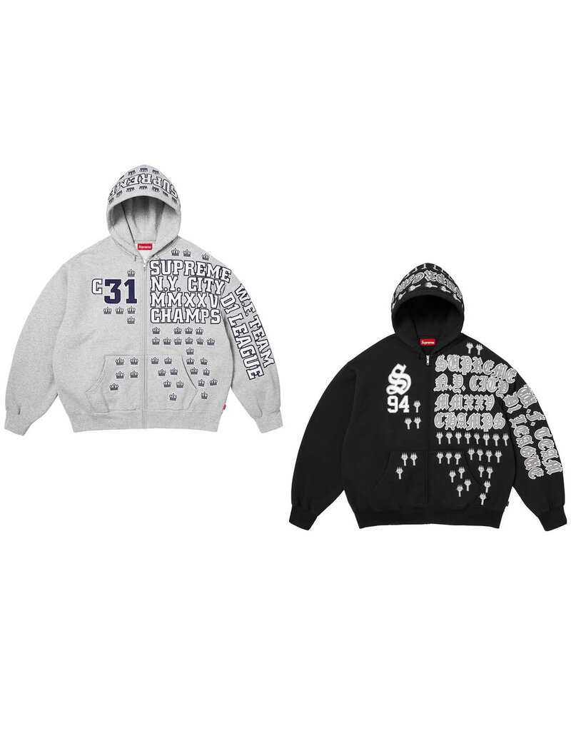Supreme Supreme League Champs Zip Up Hoodie