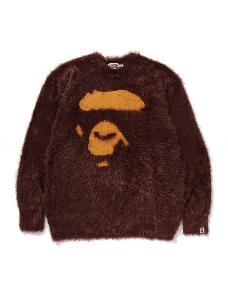 Abathing Ape BAPE APE FACE SHAGGY SWEATER