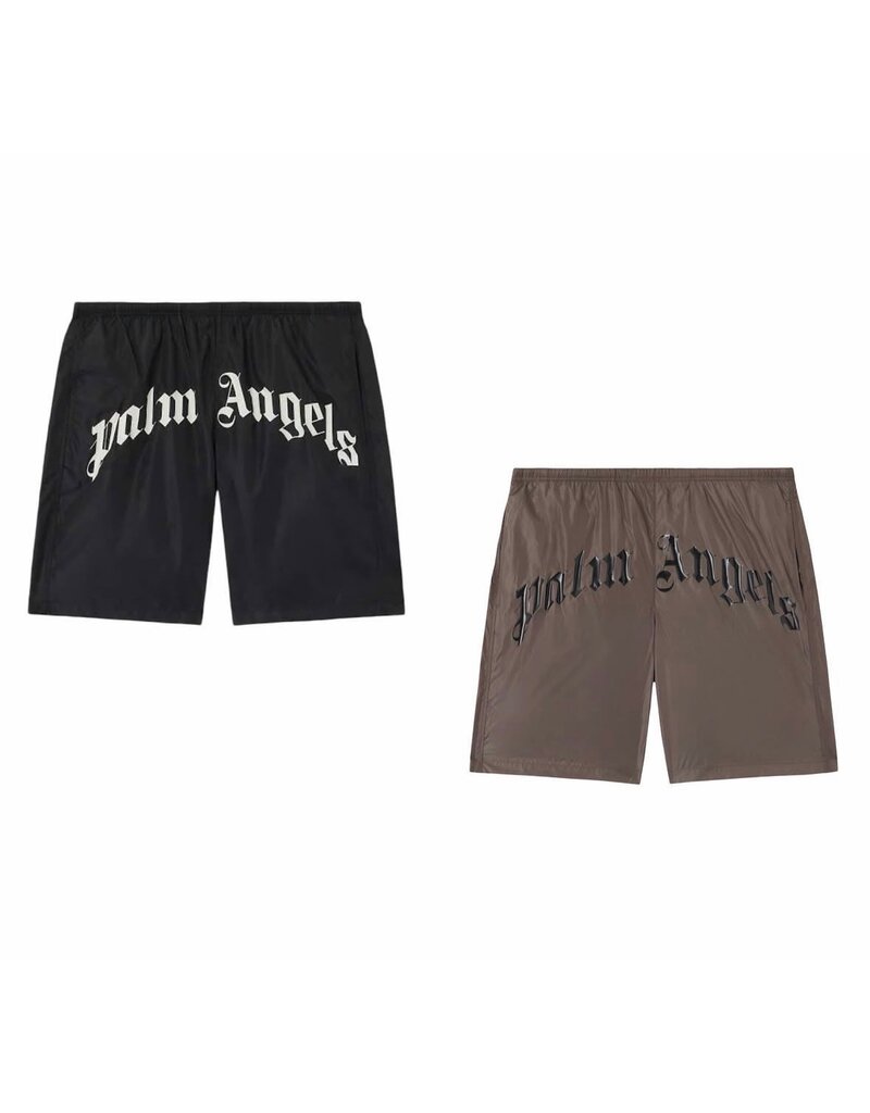 Palm Angels Palm Angels Curved Logo Swimshorts