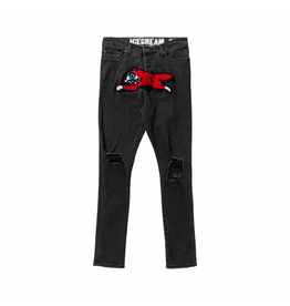 Ice Cream icecream running dog patch jean