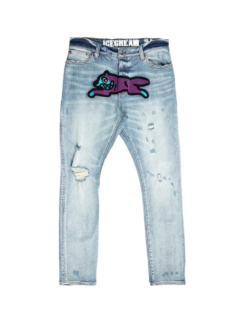 Ice Cream icecream running dog patch jean