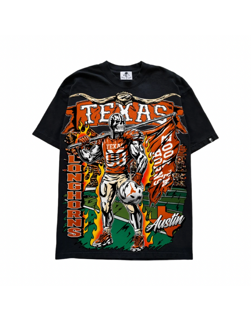 Warren Lotas Warren Lotas Longhorn Hook 'Em T-Shirt Black
