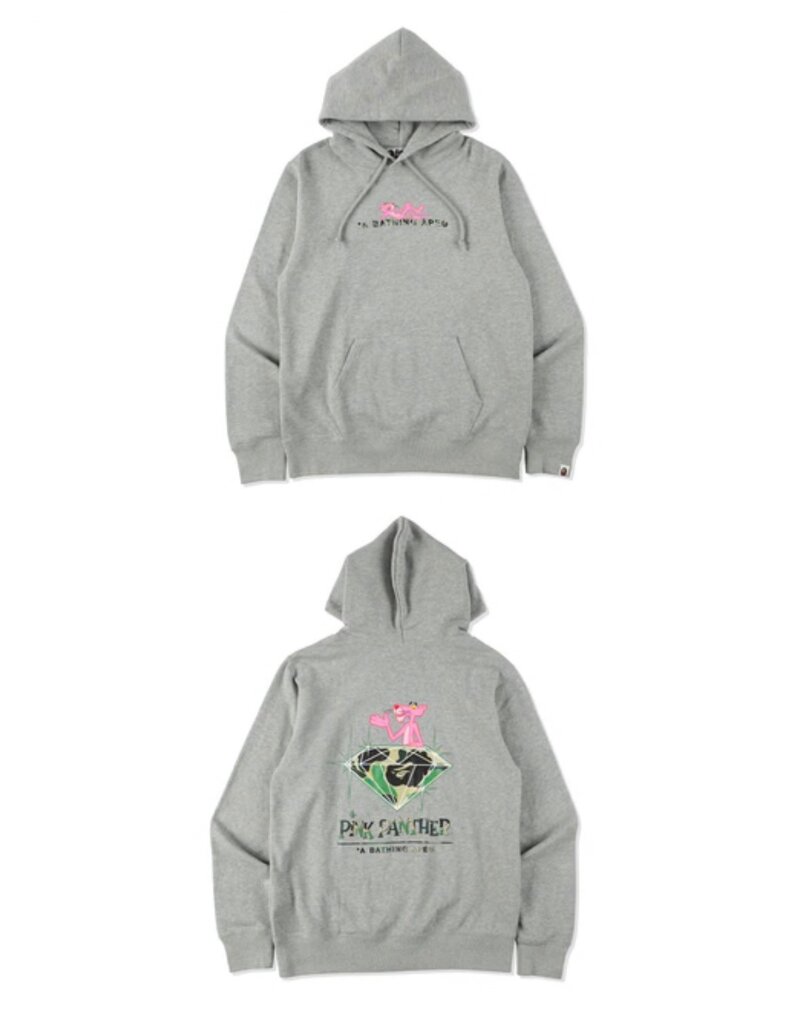 Abathing Ape BAPE PINK PANTHER HOODIE GREY 2XL